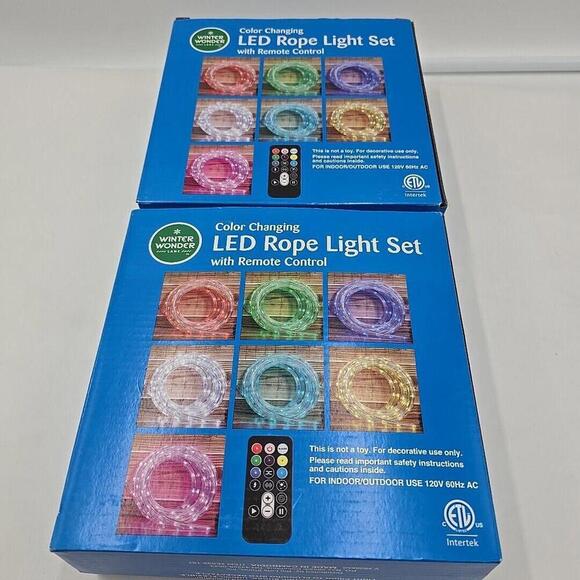 Winter Wonder‎ Lane 9' Color Changing LED Rope Light with Remote Control 2 Boxes - Picture 10 of 10